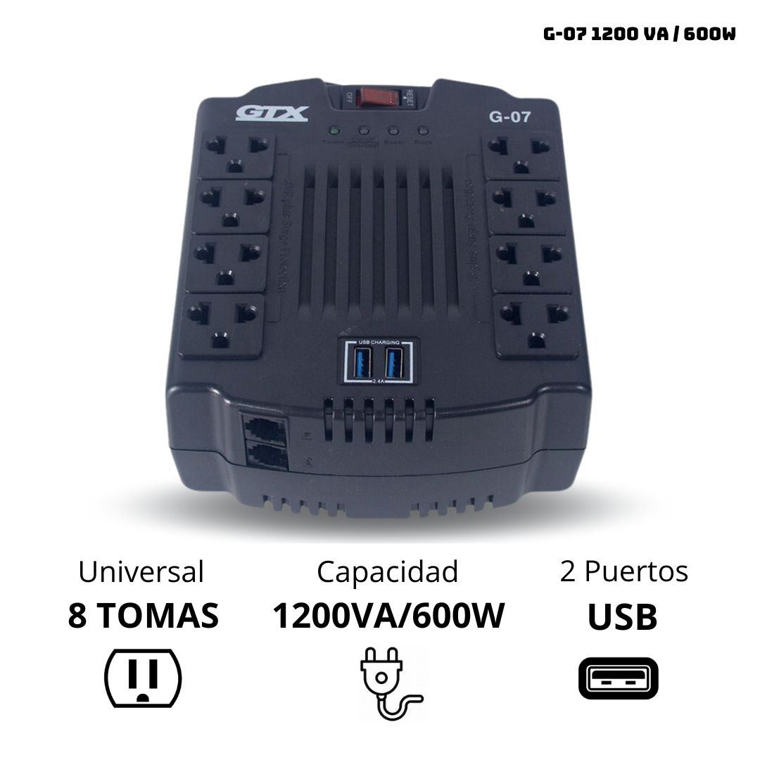 ESTABILIZADOR GTX 1200 VA 600W - G-07